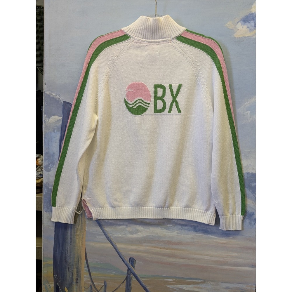 NEW! Pink Pineapple OBX Knit Half Zip Pullover SZ M